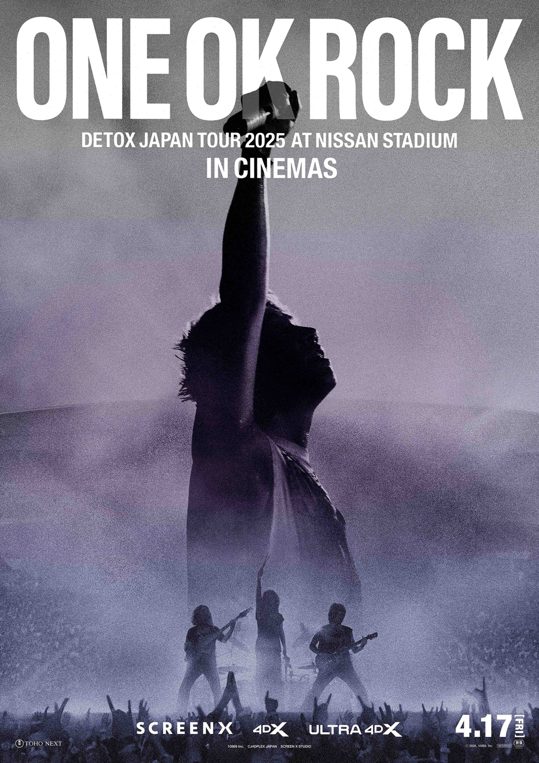 『ONE OK ROCK DETOX JAPAN TOUR 2025 AT NISSAN STADIUM IN CINEMAS』ポスタービジュアル